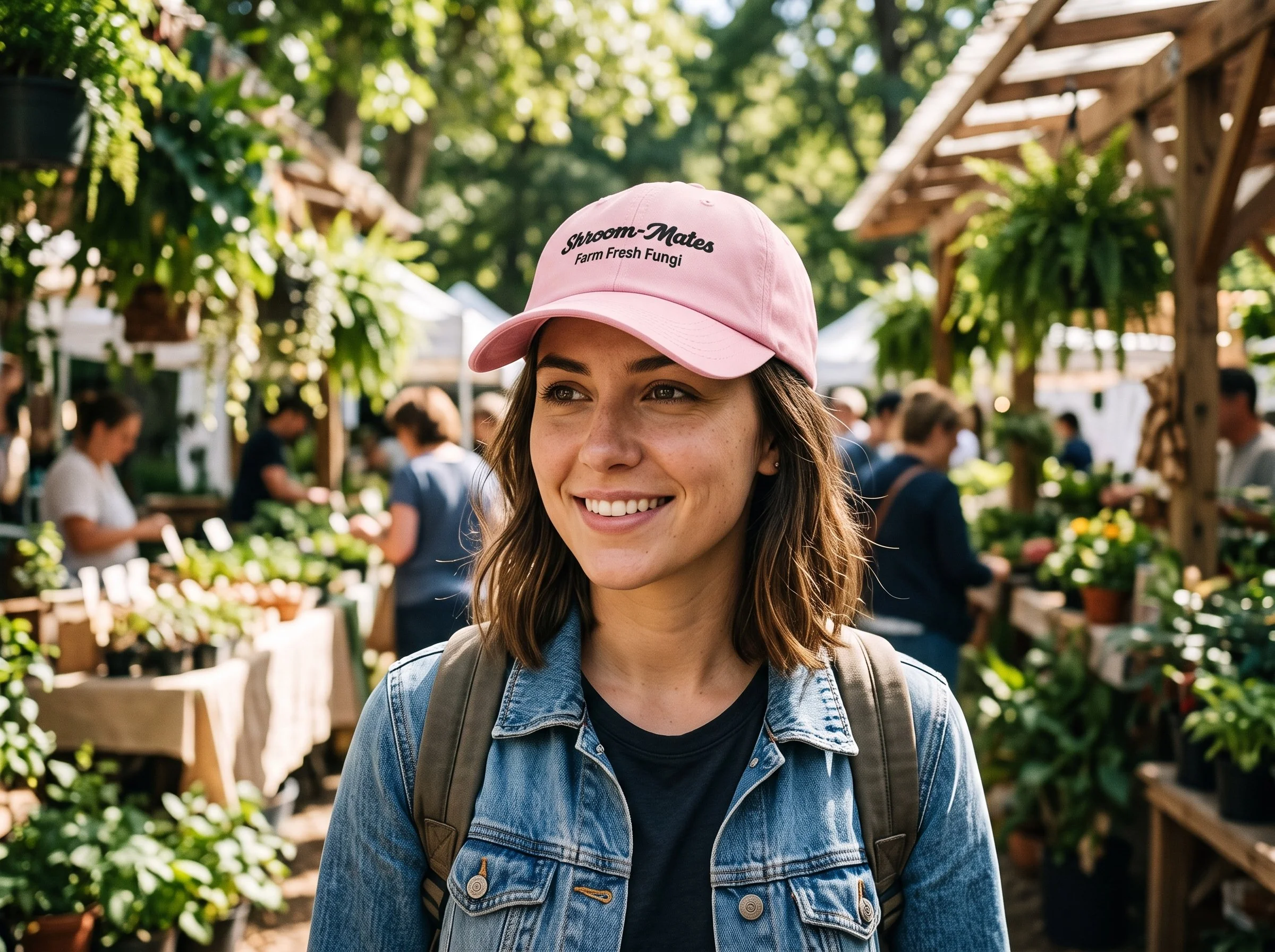 Embroidered Mushroom Dad Hat | Unstructured Chino Cotton Baseball Cap