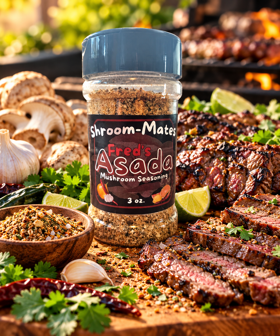 Citrus Asada Seasoning (3 oz) - Fred's Mushroom Umami Grill Spice Blend