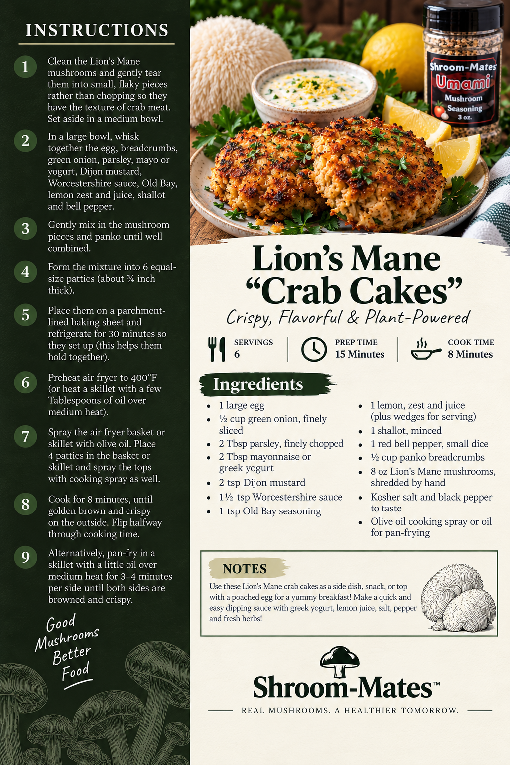 Lion's Mane "Crab" Cakes