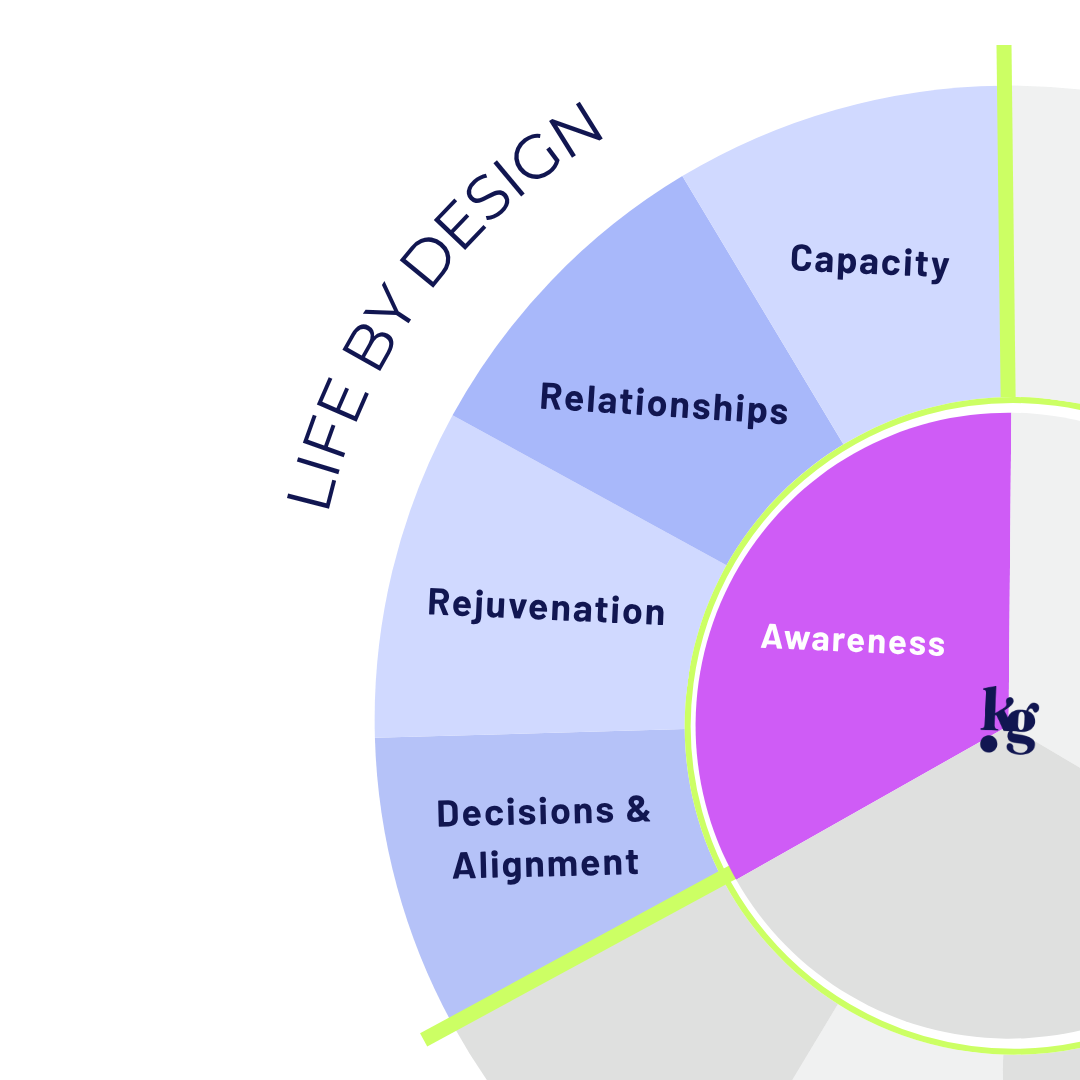 Katee Gray Life by Design model — values, capacity, relationships and alignment for founder-led businesses
