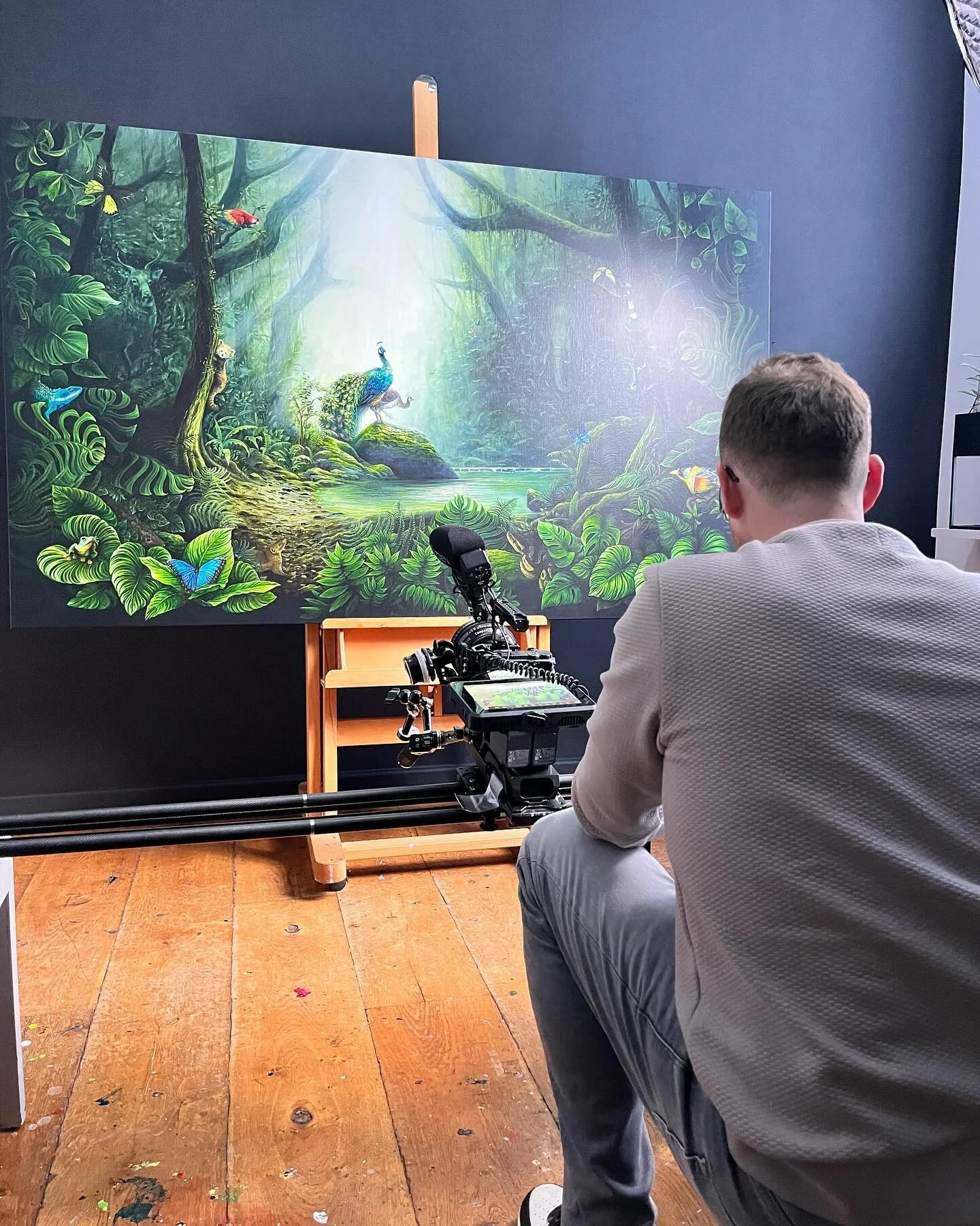 New video coming up! #behindthescenes #artvideography