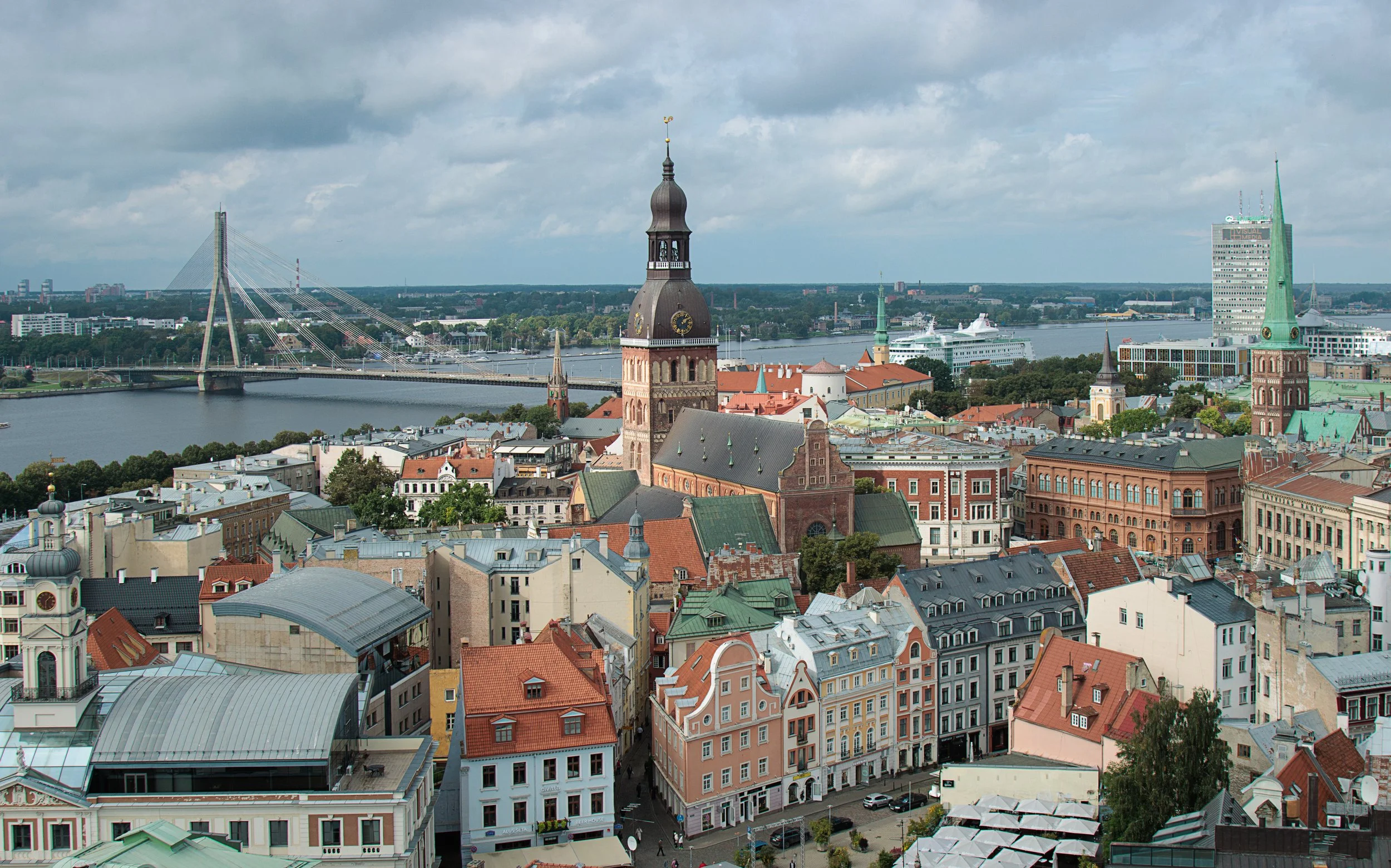 "Old Town from St Peter's Church, Riga, Latvia"