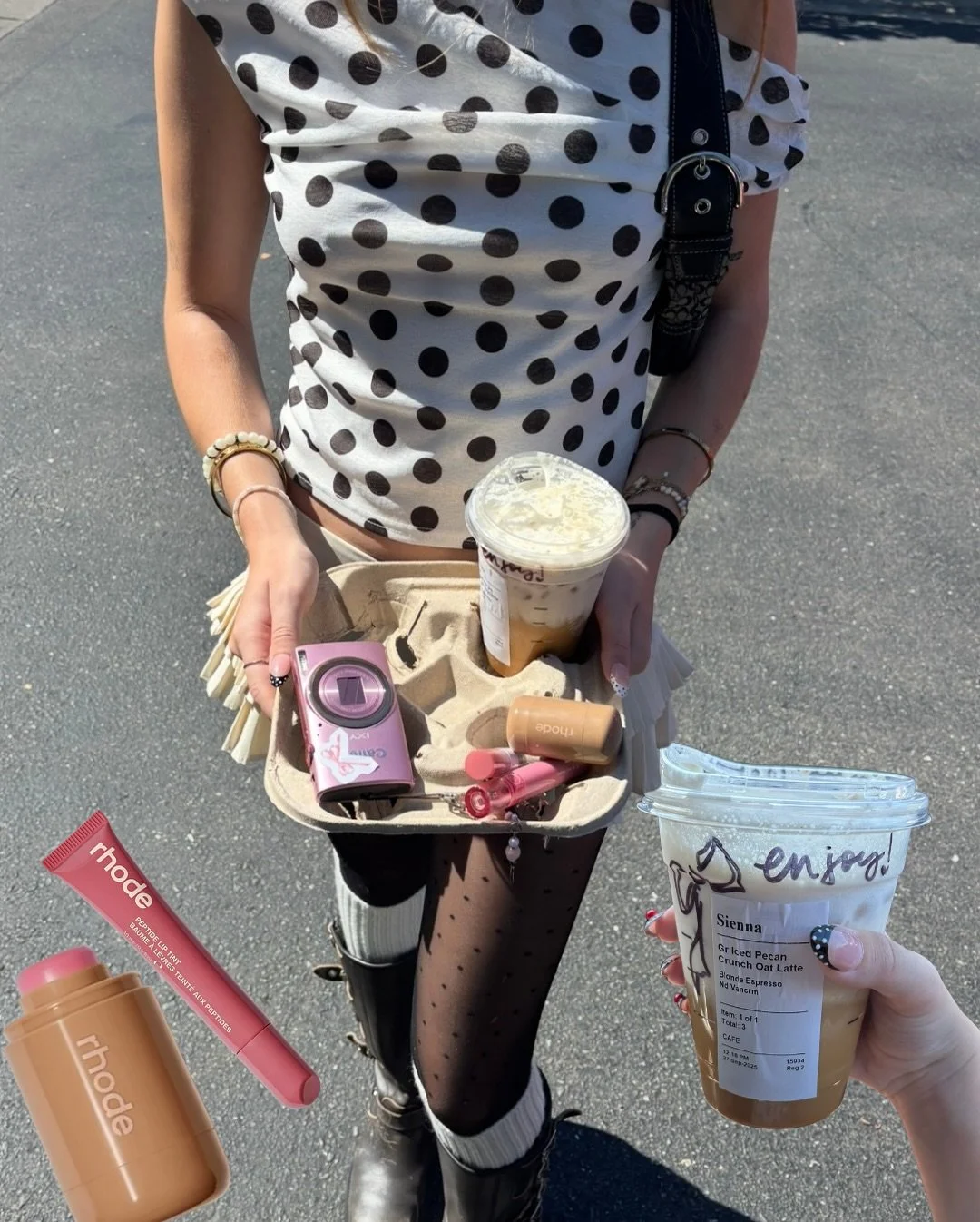 Polka dots💓🫧💅🏻✨🏹 >>> 
#canvacarousel #creativecarousel #ootdfashion #polkadotoutfit 
ootd, creative carousel, polka dot outfit, polka dot nails, fall outfit inspo