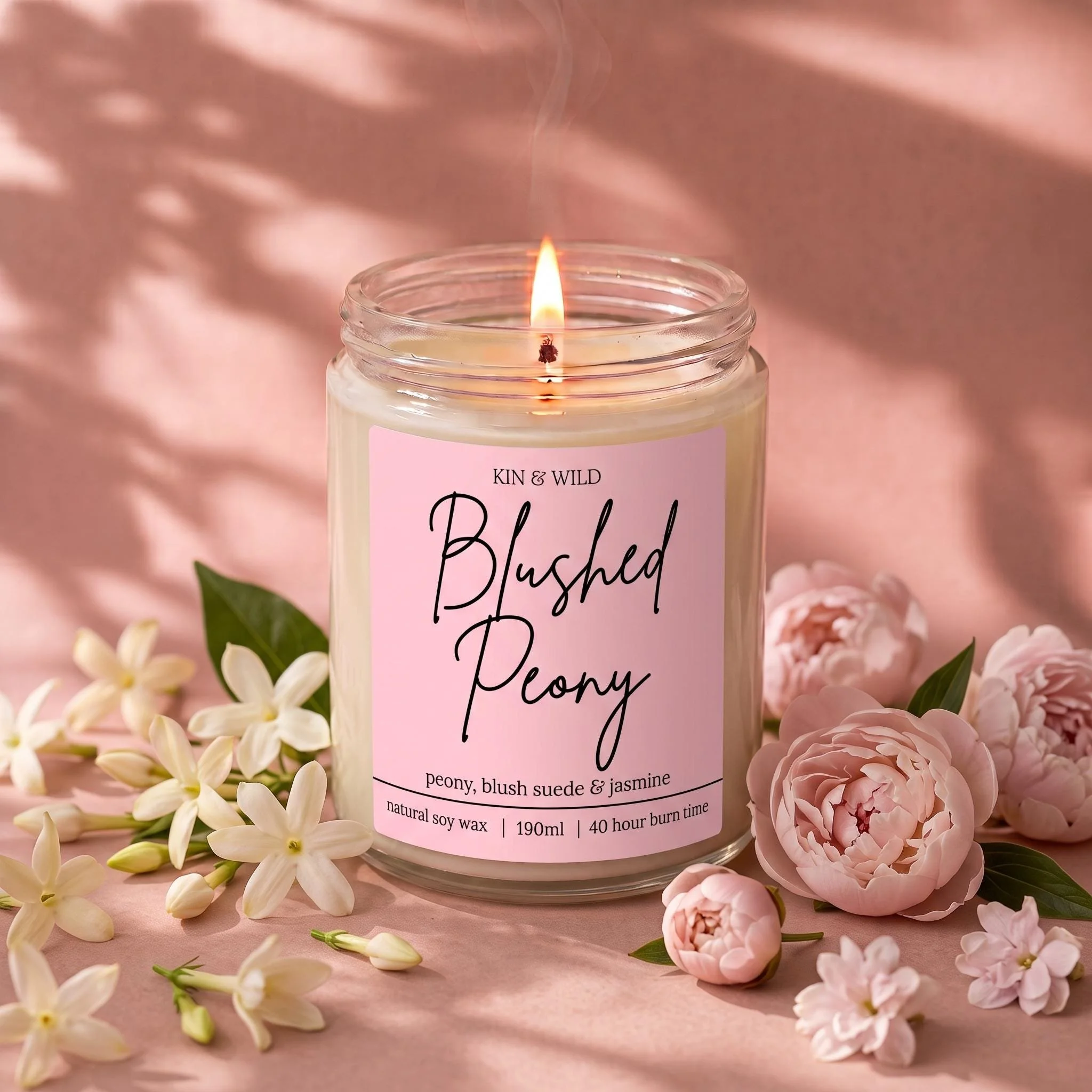 Blushed Peony Soy Wax Candle