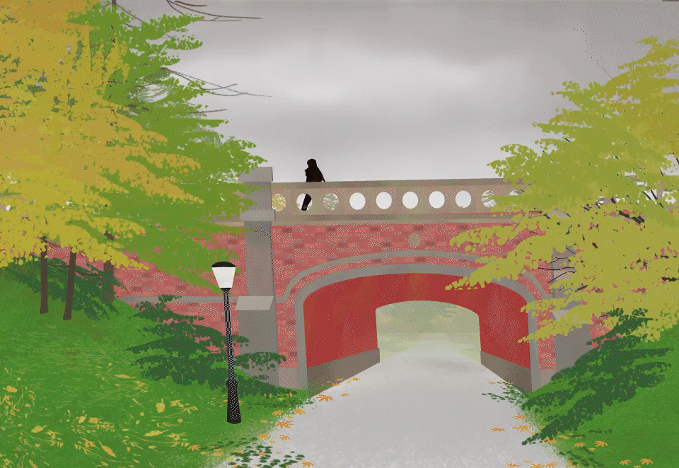 Process. Central park - Virtual plein air