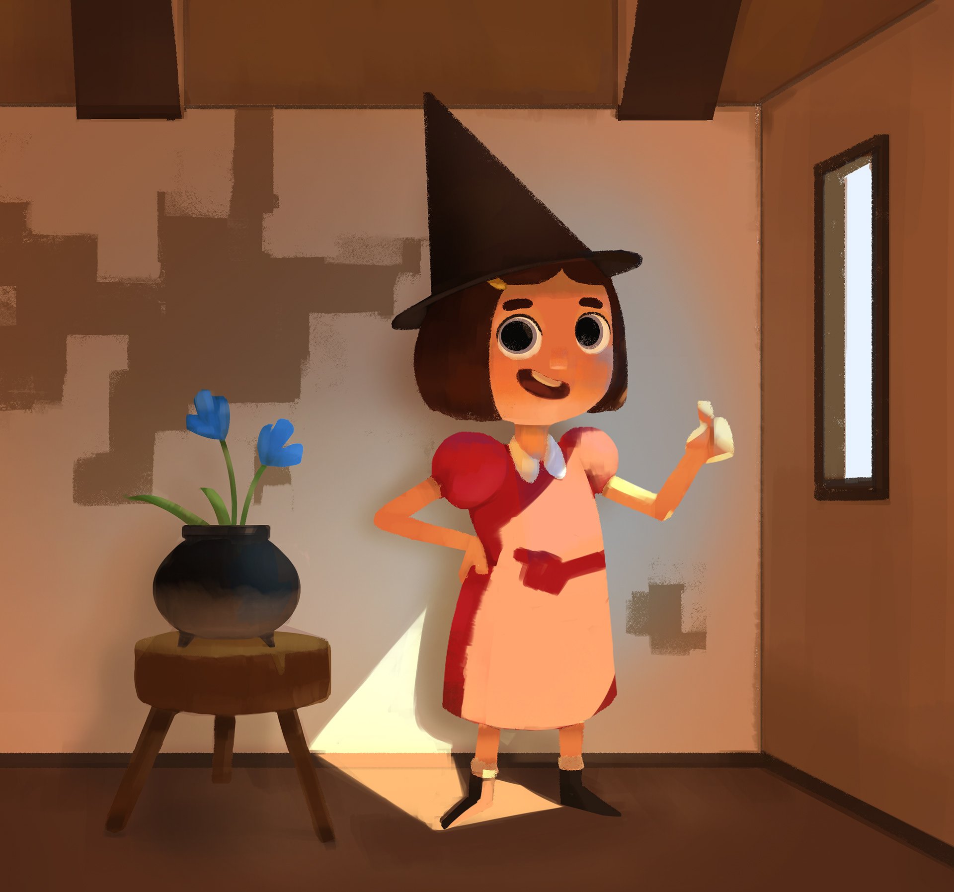 Lighting and color keys study - sunny room