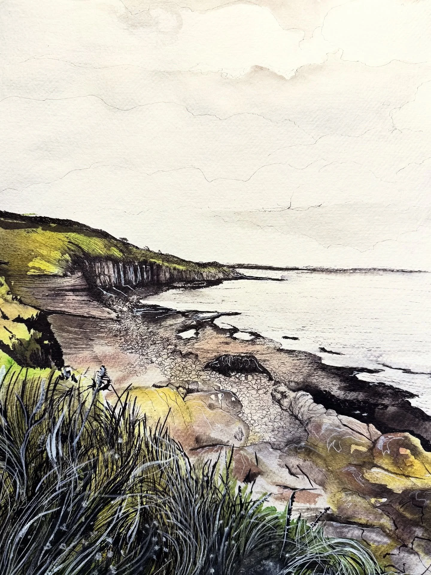 I’ve drawn Sicily, Helsinki, Lanzarote but this one is a little closer to home, Heysham!
#heyshamvillage #inklandscape #landscape #drawing