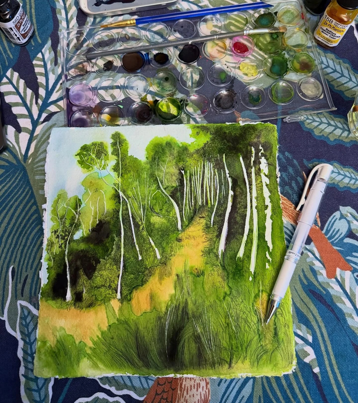 I love Fridays. It really is the best day. I&rsquo;ve been adding colour to a drawing I started a while back with Dr PH Martin&rsquo;s radiant watercolour. Very exciting. I know.

Other things I have been doing today:
&bull; playing Skyrim. Yes it is