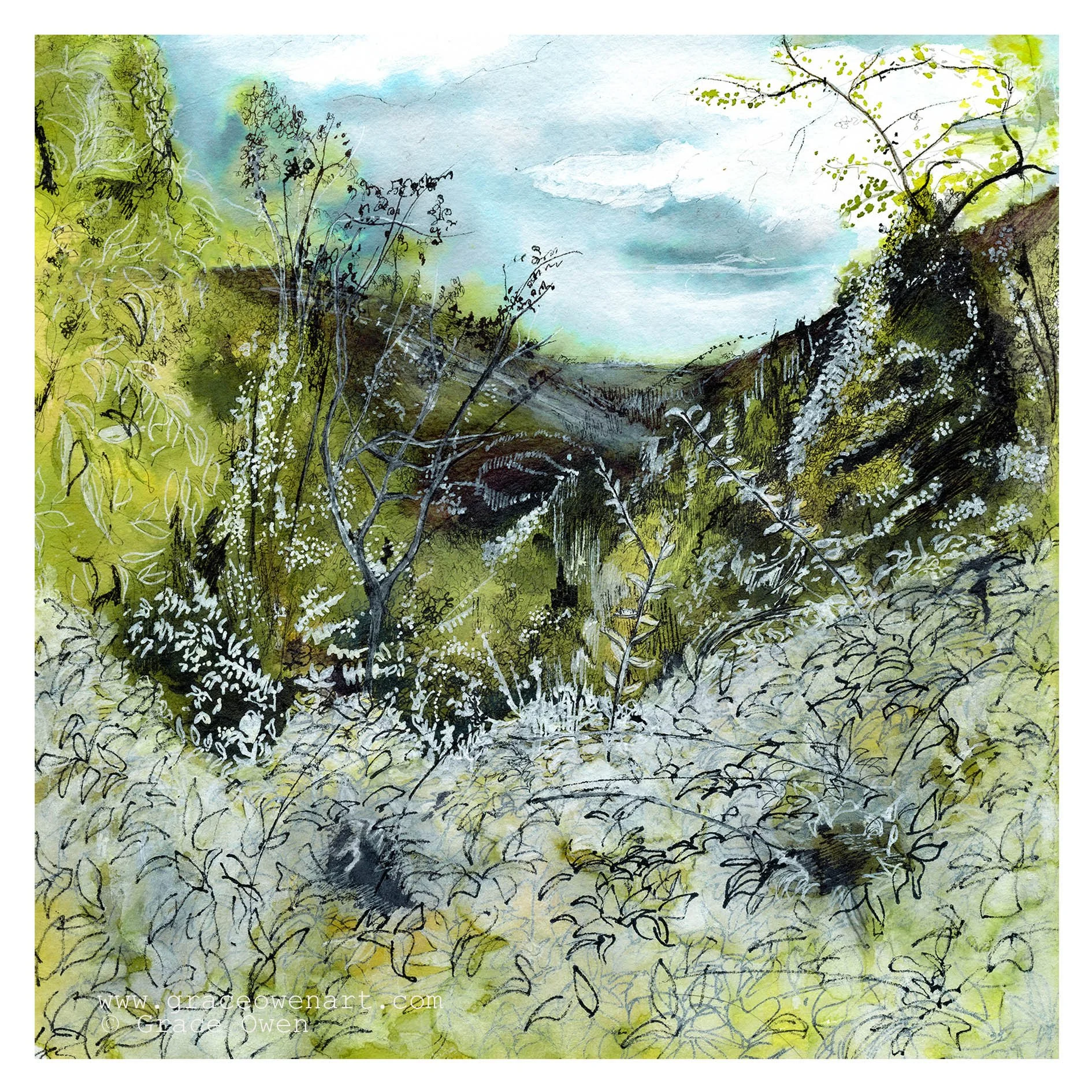 Bracelli, Italy - the home and birthplace of my Great Great Great Grandfather Antonio Bassi before he immigrated to Liverpool, UK. I haven't visited it myself, this was drawn from a photo taken by my auntie. The Lines of my Earth, takes a new turn in