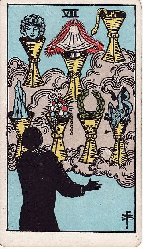 Seven of Cups: Modern RWS Tarot Card Meanings