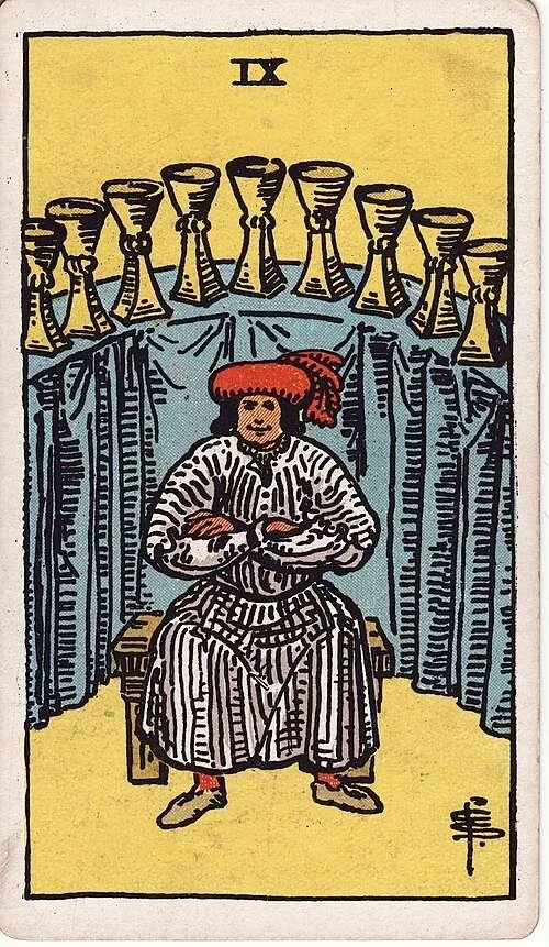 Nine of Cups: modern RWS Tarot Card Meanings
