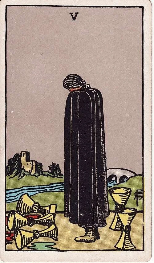 Five of Cups: Modern RWS Tarot Card Meanings