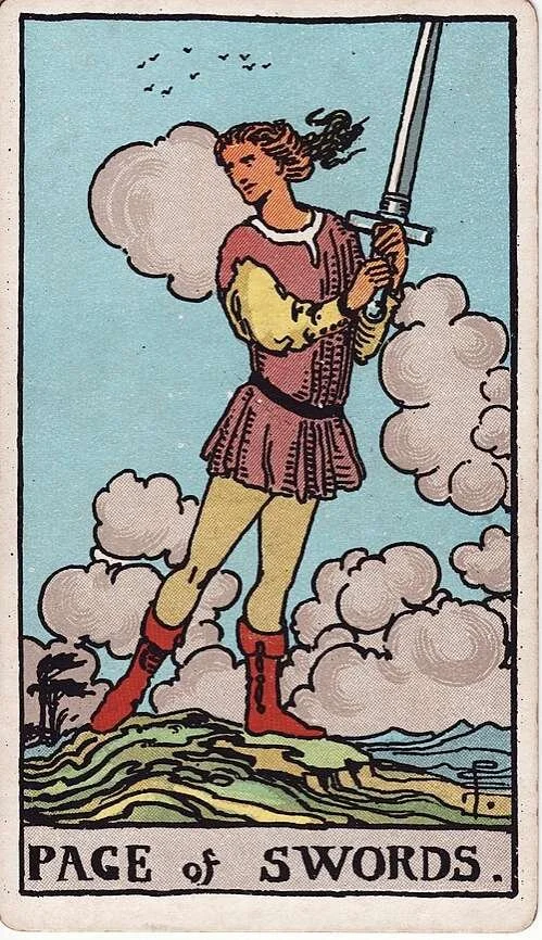 Page of Swords: modern RWS Tarot Card Meanings