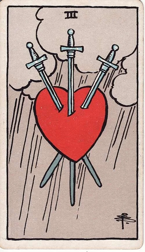 Three of Swords: Modern RWS Tarot Card Meanings