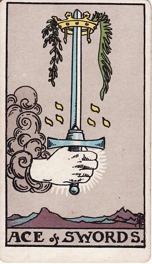 Ace of Swords: modern RWS Tarot Card Meanings