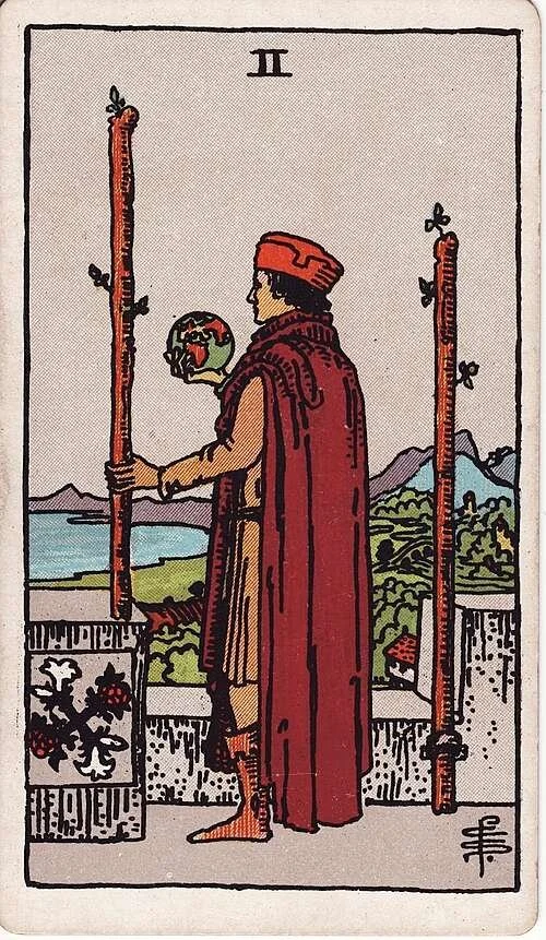 Two of Wands: Modern RWS tarot Card Meanings