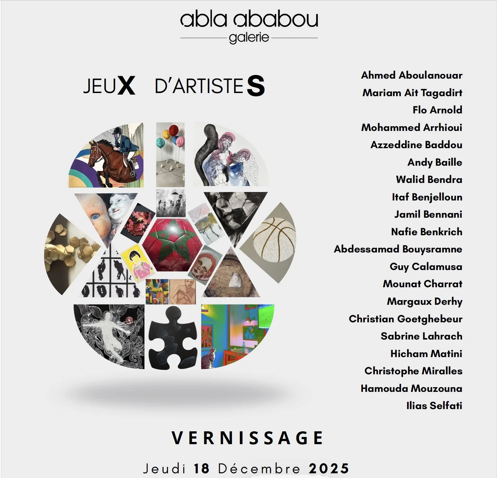affiche exposition Jeux d'Artistes 