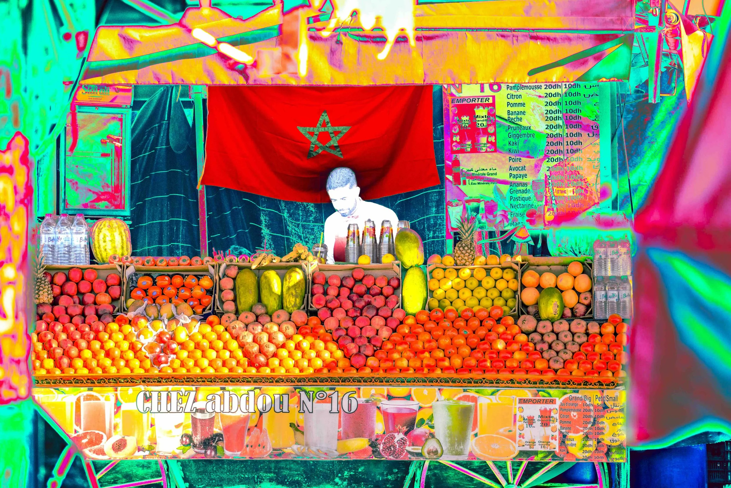 Les triangles d'agrumes à Marrakech