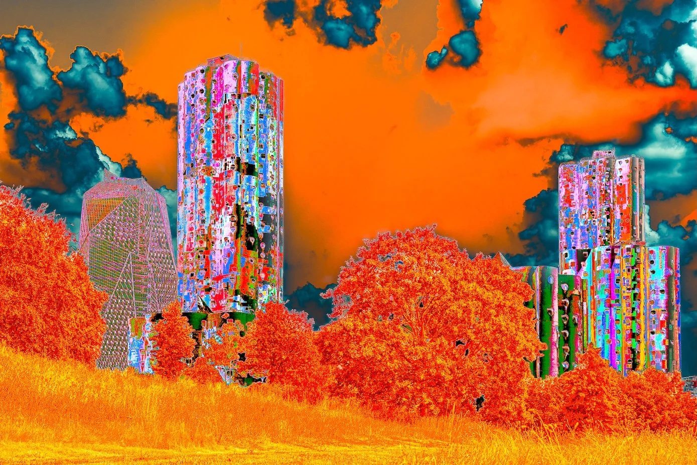 Nuages chromatiques – Tours Nuages Nanterre | Sublimations