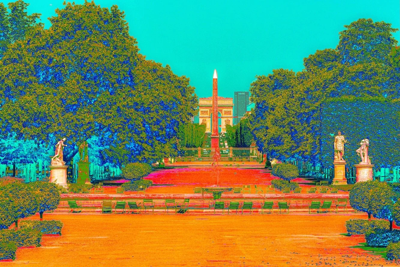 l'obélisque et les statues, Jardin des Tuileries, Paris