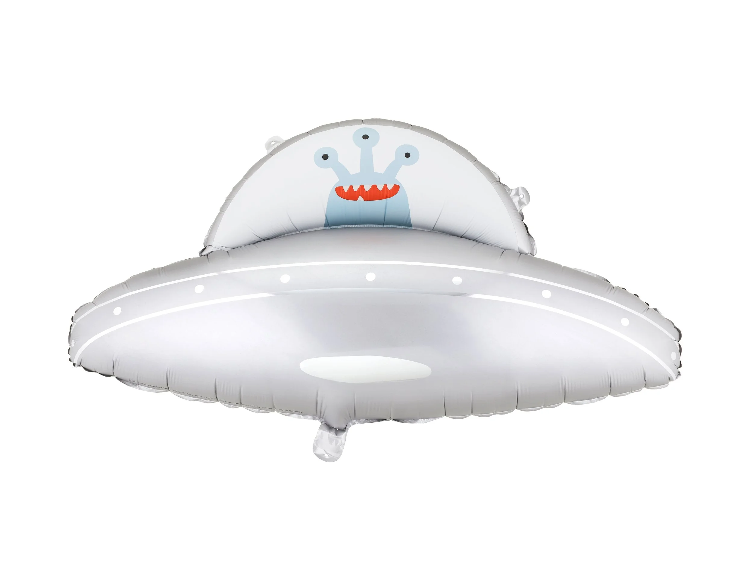Sølvfarget UFO-ballong med romvesen til rombursdag