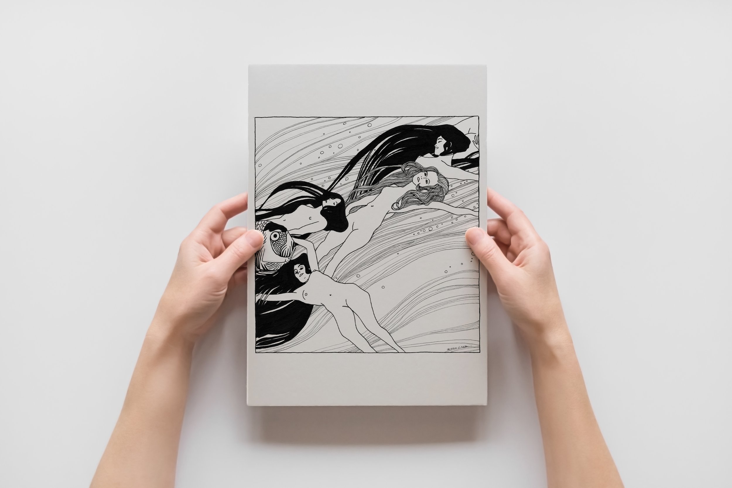 Fischblut (nach Klimt) - A4 Print