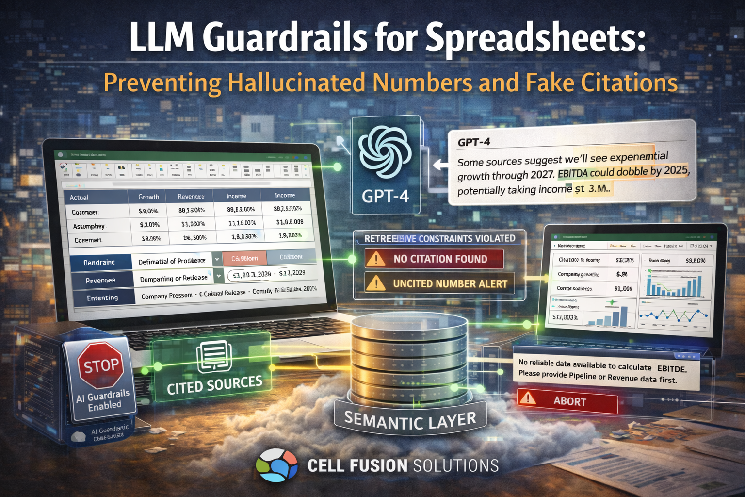 LLM Guardrails for Spreadsheets: Preventing Hallucinated Numbers and Fake Citations