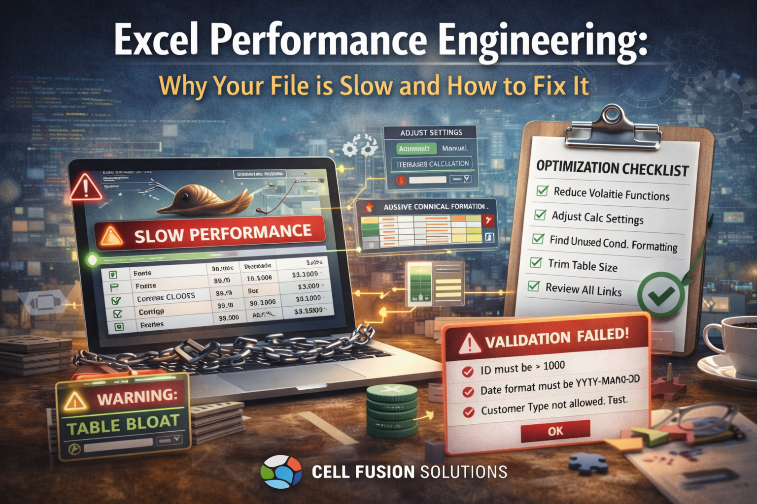 Excel Performance Engineering: Why Your File Is Slow and How to Fix It