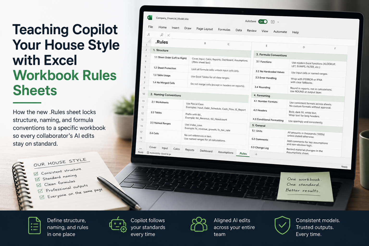 Teaching Copilot Your House Style with Excel Workbook Rules Sheets