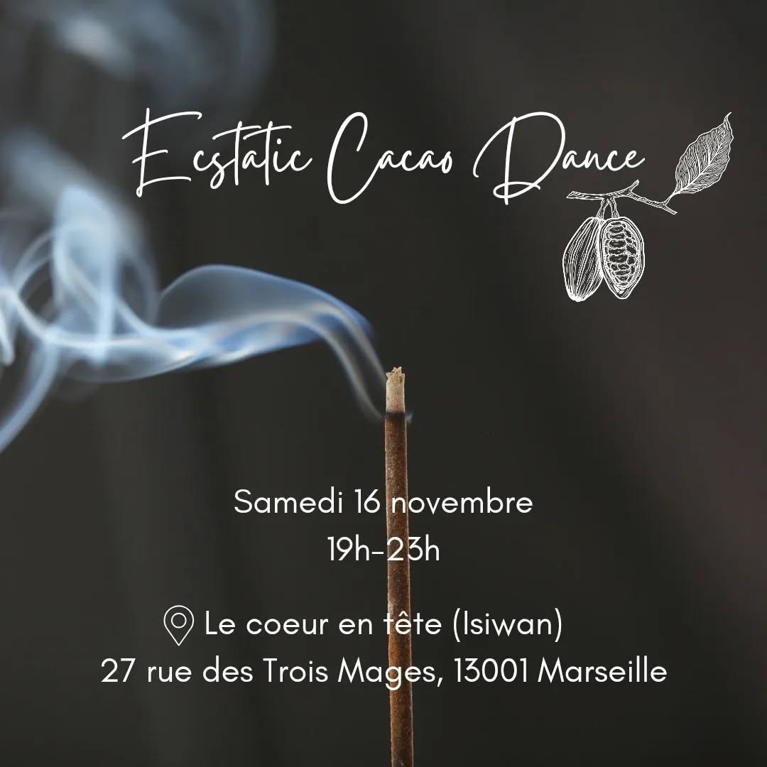 💫🍫 ECSTATIC CACAO DANCE 🍫💫

❗INSCRIPTION OBLIGATOIRE❗Lien dans ma bio !

La m&eacute;decine du Cacao combin&eacute;e &agrave; la puissance de la danse extatique, cr&eacute;e une exp&eacute;rience unique et transformatrice. Le Cacao c&eacute;r&eac