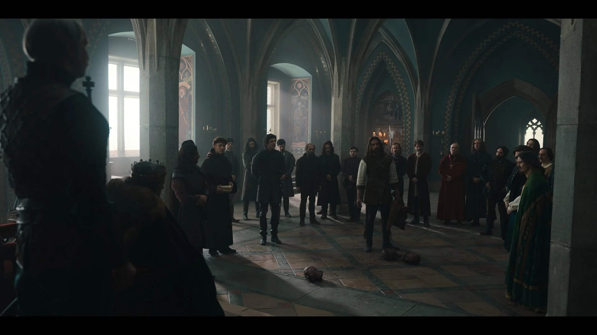 In the throne room of Buda Castle. A still from Rise of the Raven. Cinematography by Daniel Garas.