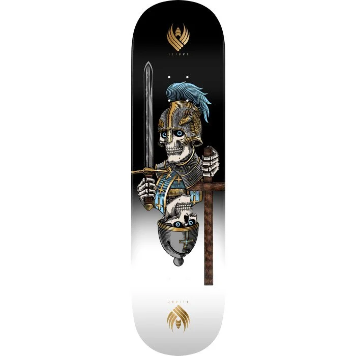 Powell Peralta Pro Dan Corrigan Chess Skulls FLIGHT® Skateboard Deck Gold Foil - Shape 315 - 8.42 x 31.88