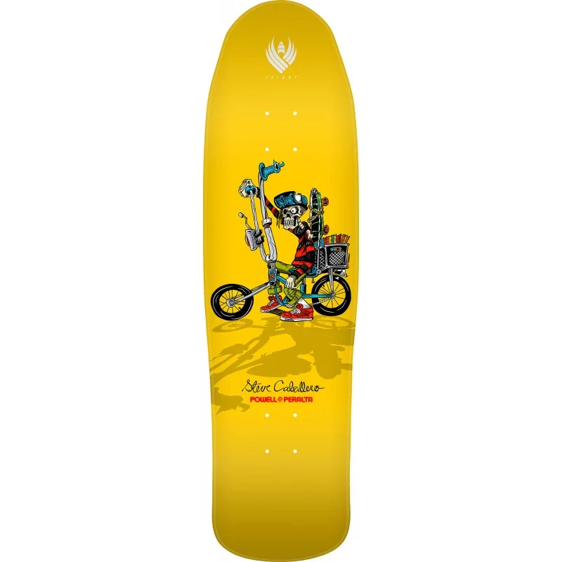 Powell Peralta Steve Caballero Chopper Bike Flight Skateboard Deck - 8.9" Yellow