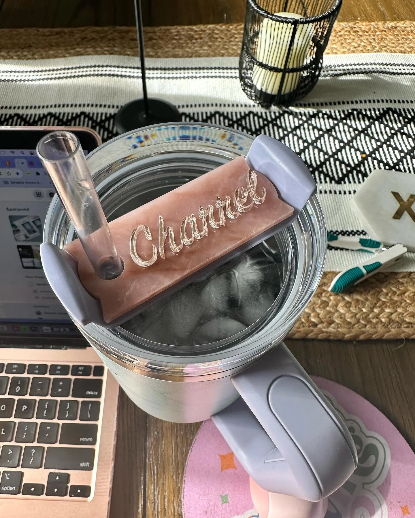 Isn&rsquo;t she beautiful. I received it as a gift for Christmas. Who needs a Stanley tag for their cup?? 
Biggest dilemma is whether to engrave her or not. ￼🧐 

Don&rsquo;t worry I will not be lining up to purchase a collection. I do purchase to en