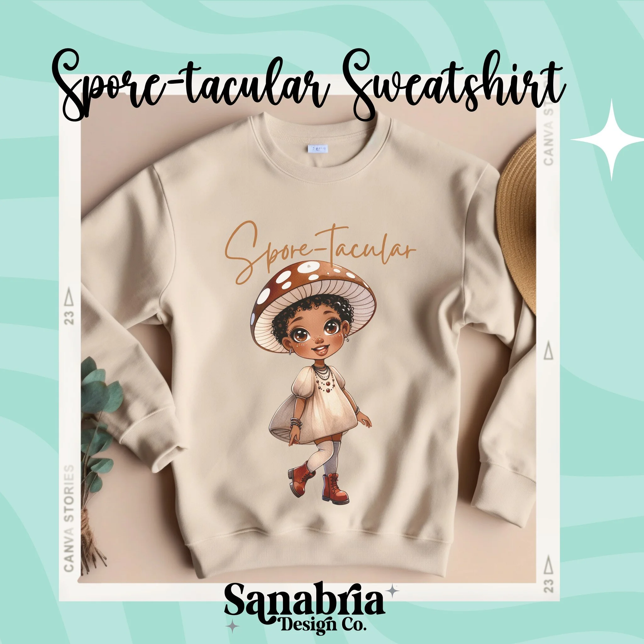 Dive into a world of whimsy and comfort with our latest creation - the Spore-tacular Sweatshirt! This unique unisex crewneck brings a playful twist to your wardrobe, featuring an adorable design of a girl dressed as a mushroom. 🌿👧 Perfect for those