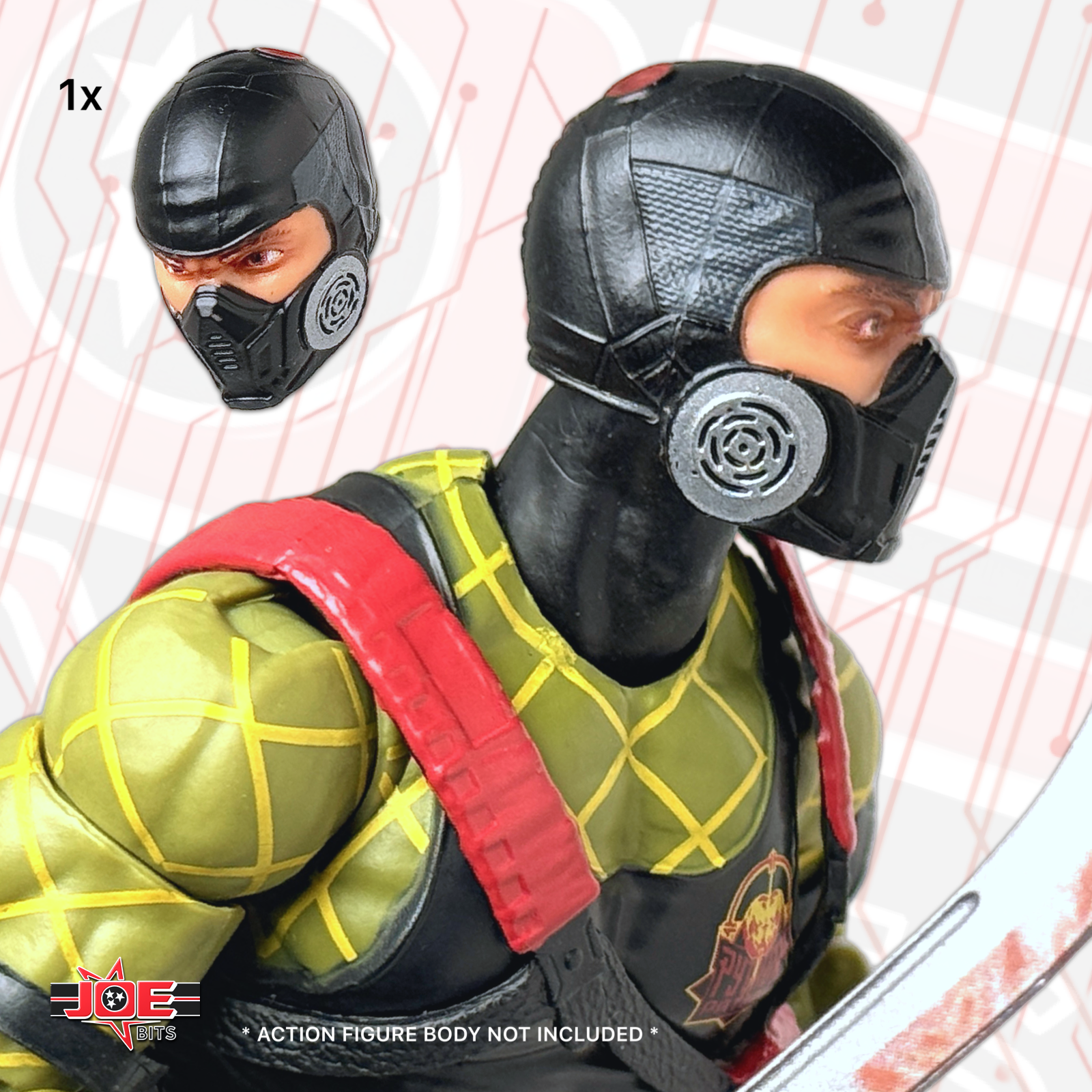 SKELETRON | 1x Red Shadows Assault Trooper HEAD Sculpt