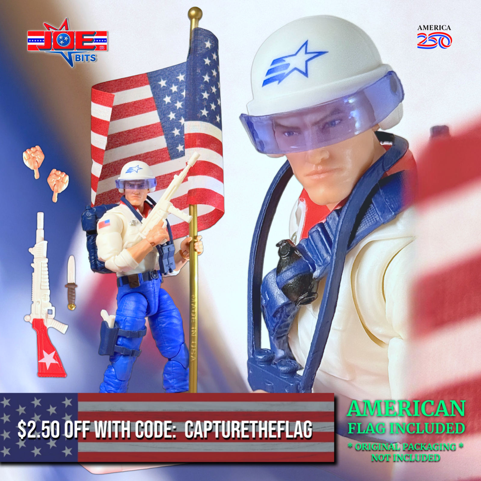G.I. JOE RETRO Classified | 🇺🇸 Red, White & Blue DUKE (LOOSE)