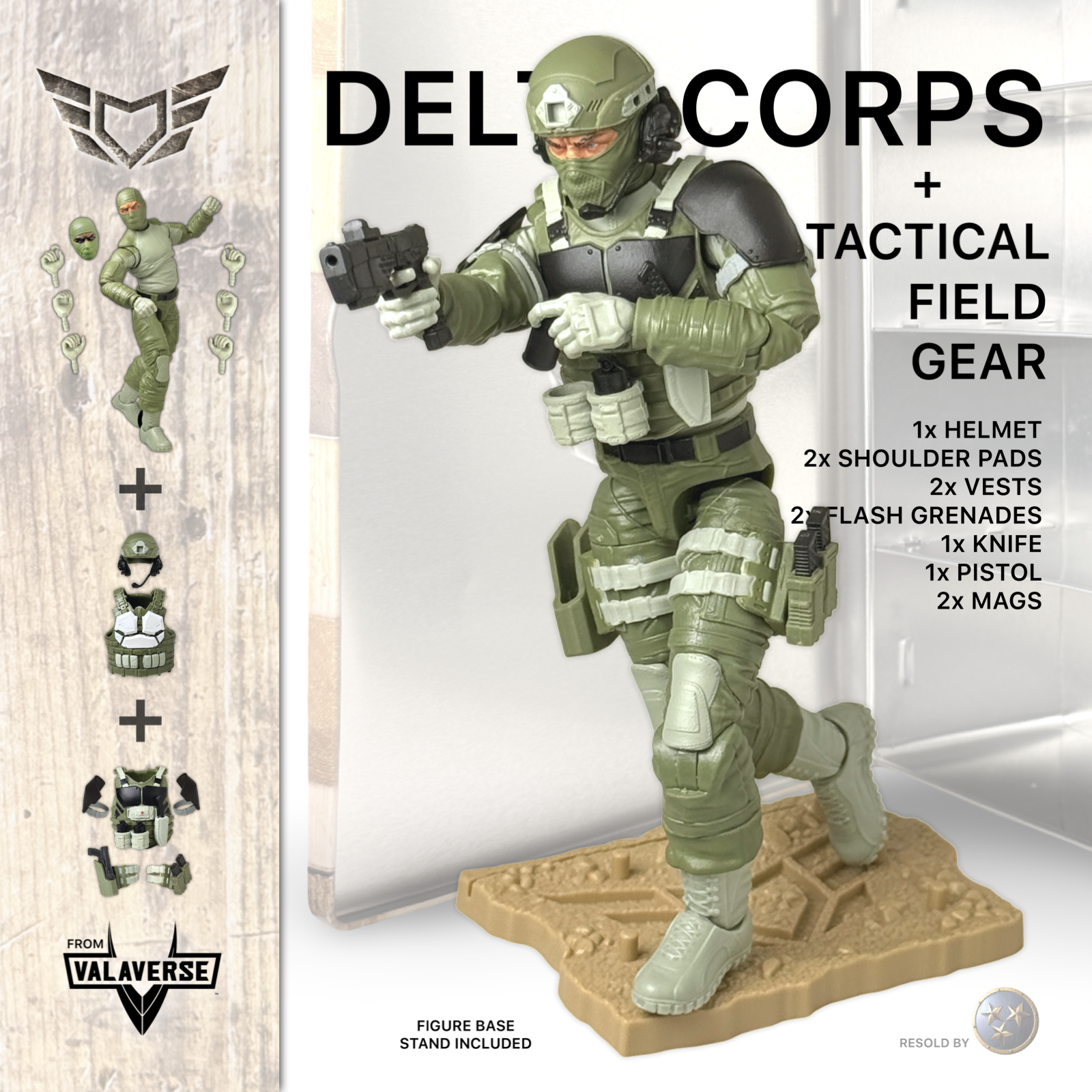 Valaverse ACTION FORCE | Delta Corps Trooper + TFG