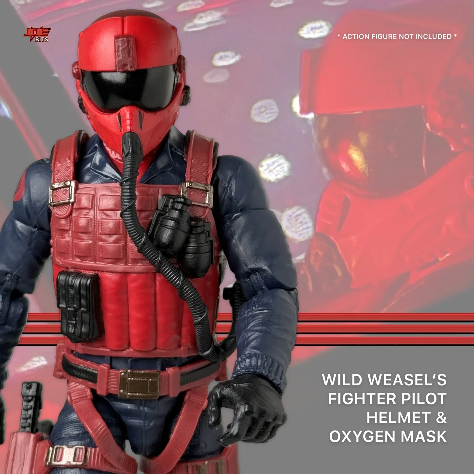 G.I. JOE Classified # 184 • HASLAB | Wild Weasel’s Fighter PILOT HELEMT & OXY MASK