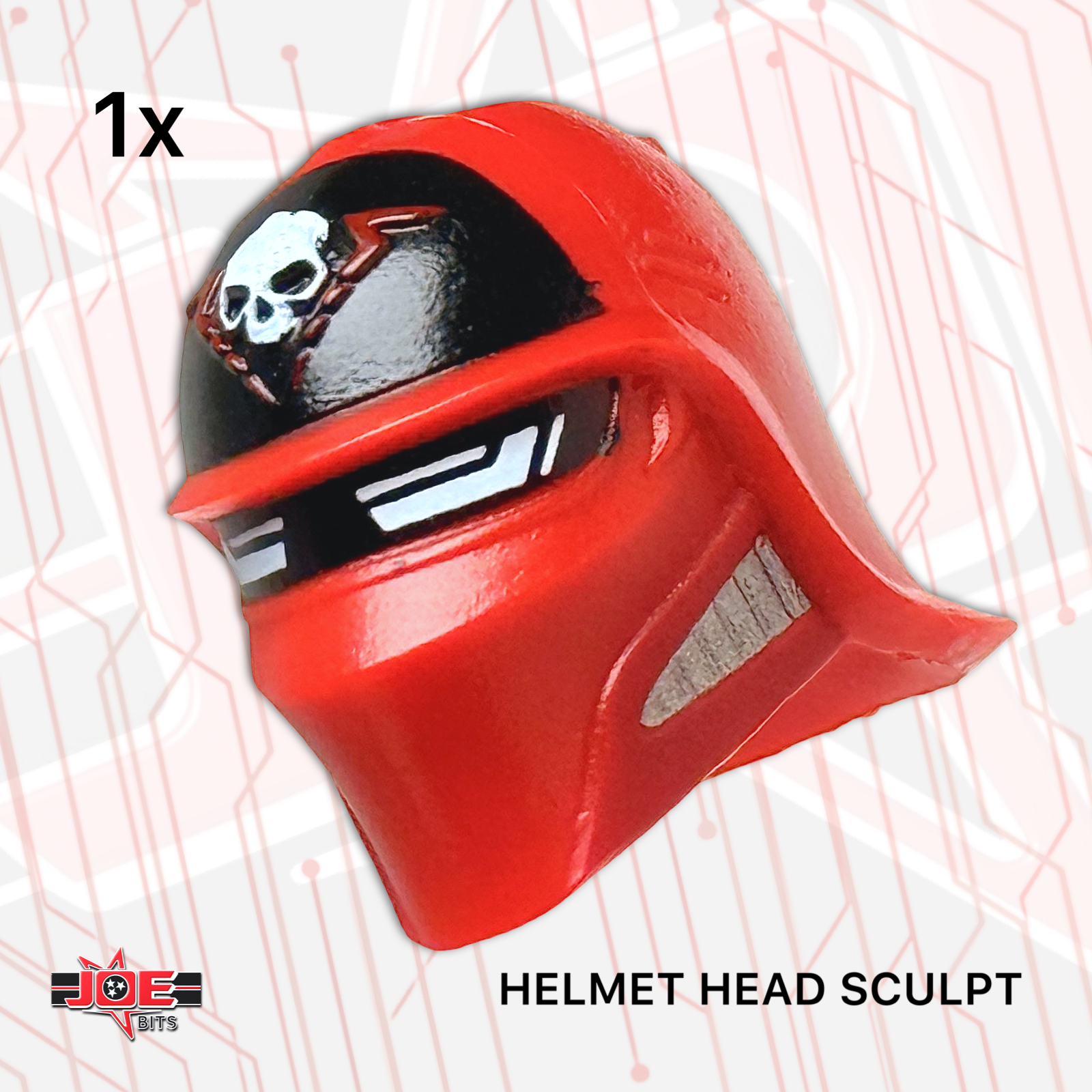 SKELETRON | 1x Red Shadows Assault Trooper HELMET HEAD Sculpt