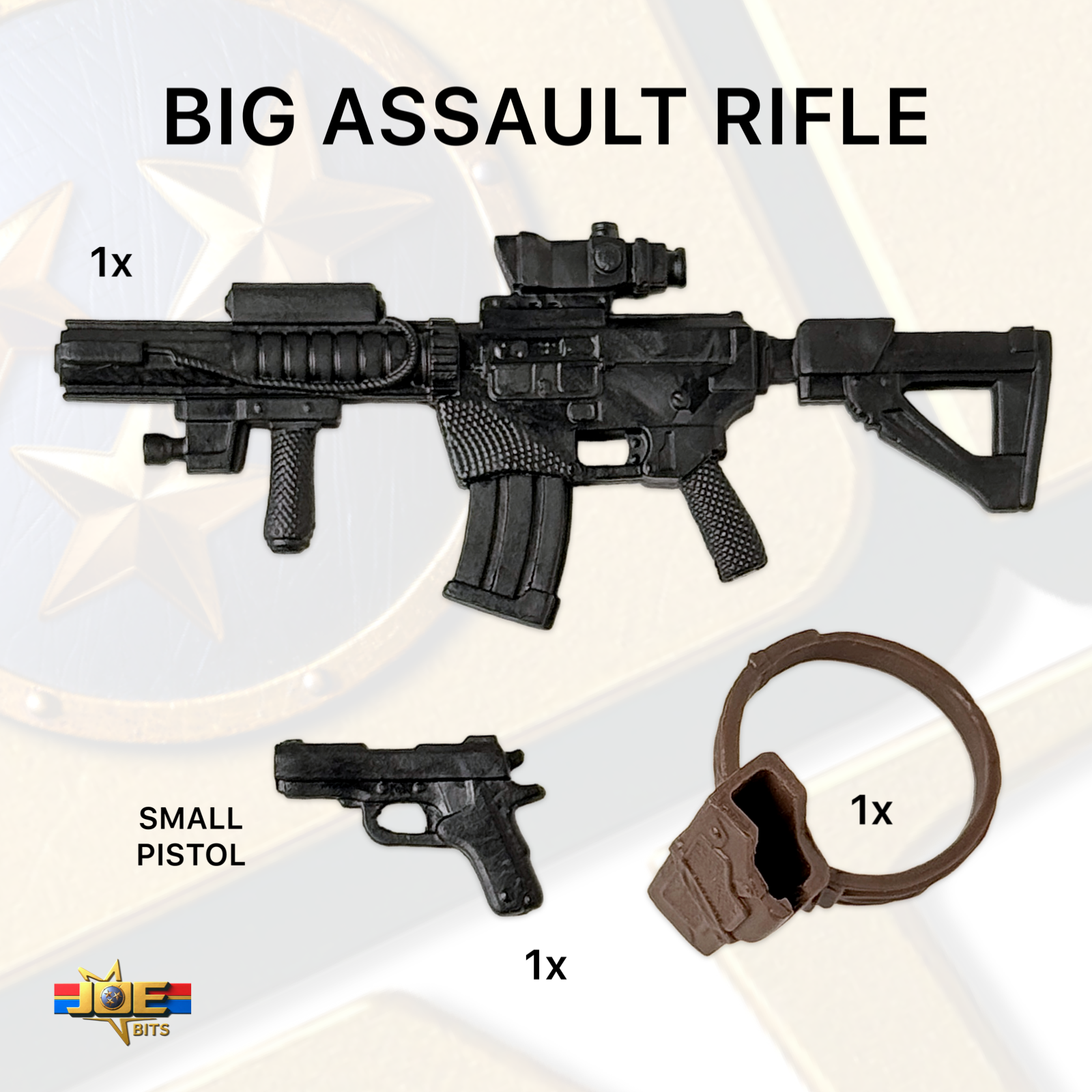 G.I. JOE Classified # 189 | Big Lob's BIG ASSAULT RIFLE + Small PISTOL