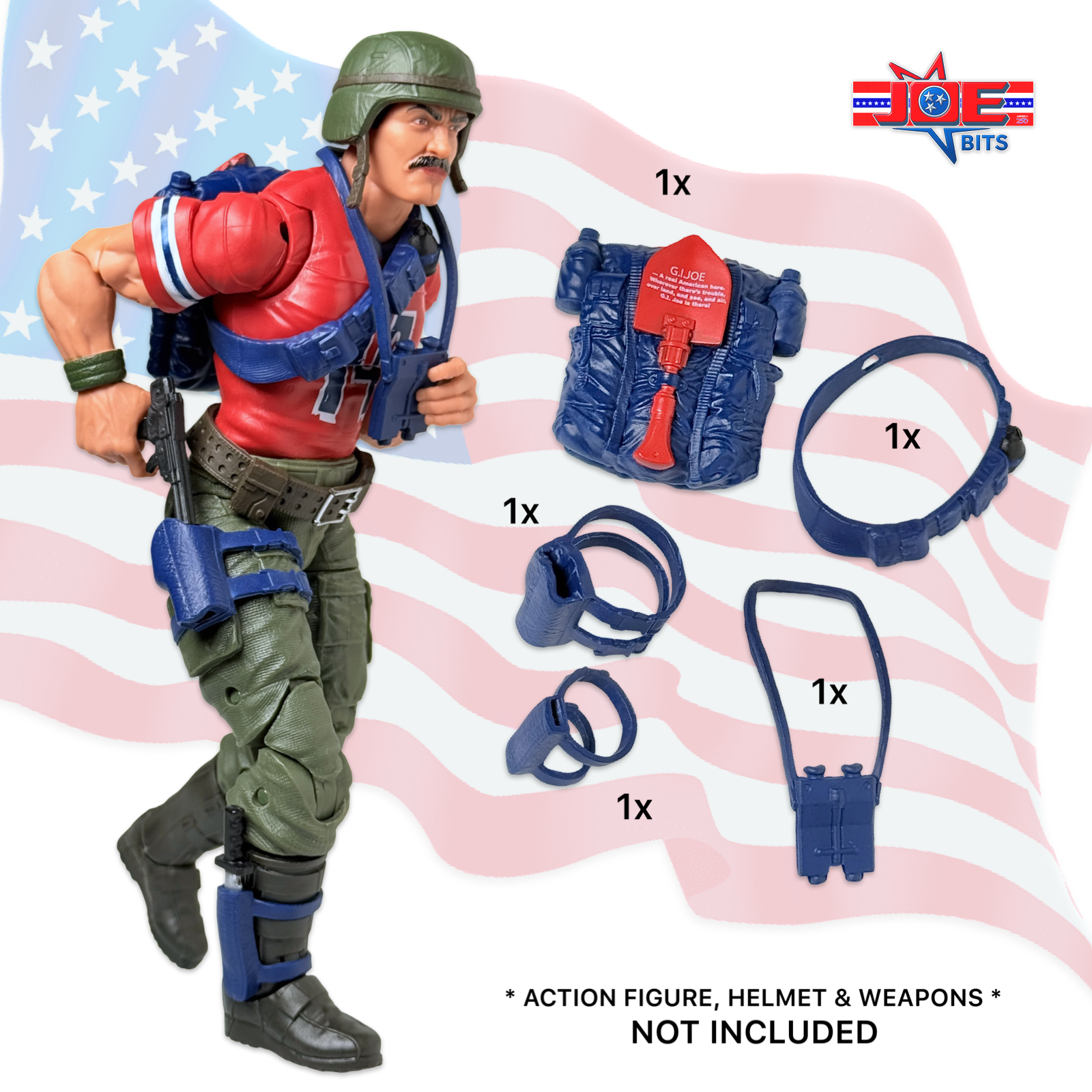 G.I. JOE RETRO Classified | 🇺🇸 Duke’s Backpack, Binos & Holsters