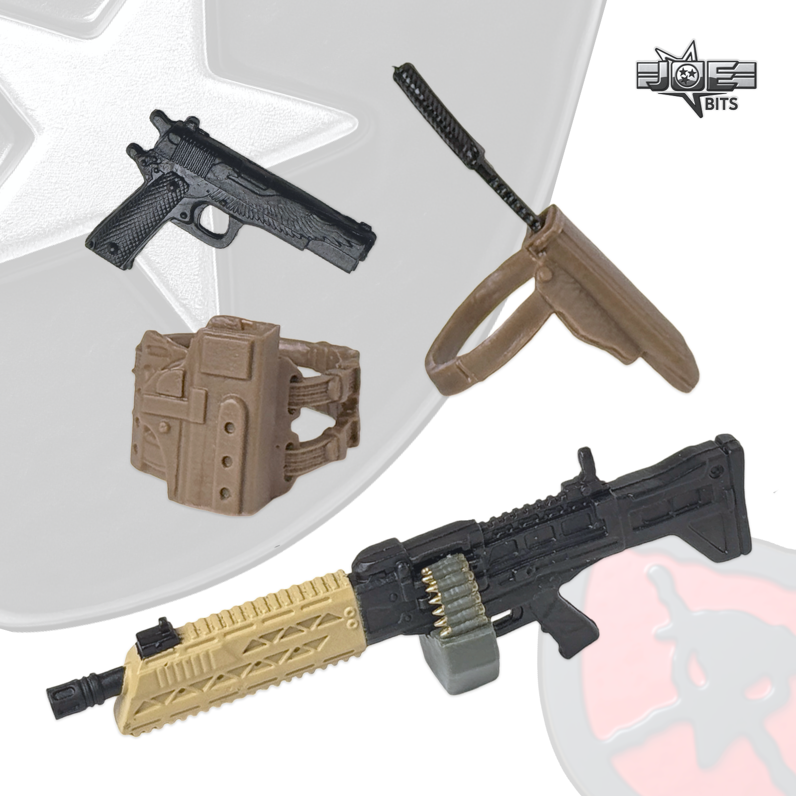 G.I. JOE Classified # 208 | Duke's Machine Gun, Pistol & Knife
