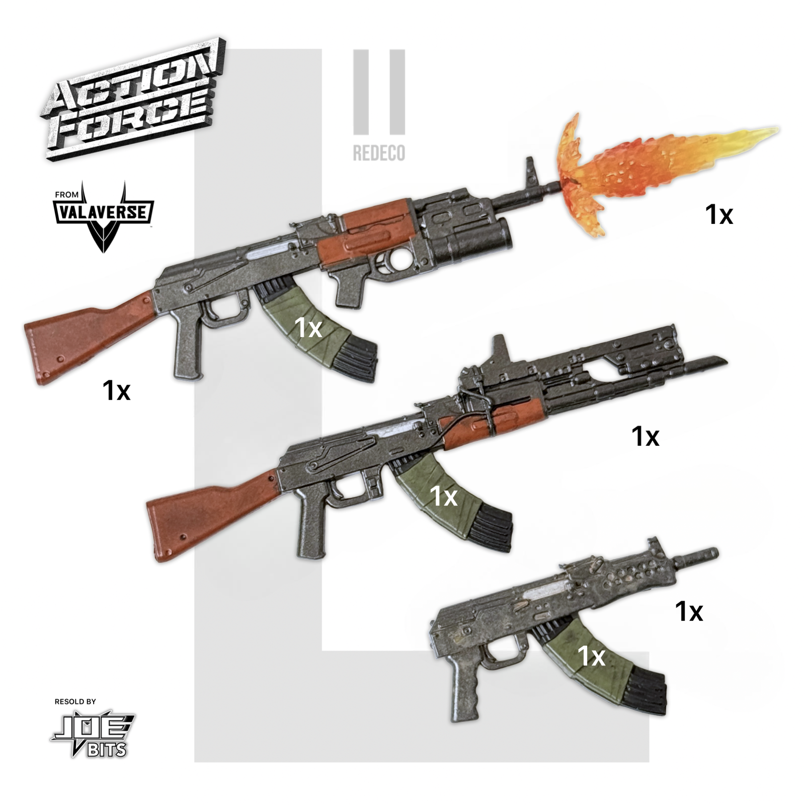 Valaverse ACTION FORCE | W.P. LIMA II — 2x Modified Rifles + 1x SMG
