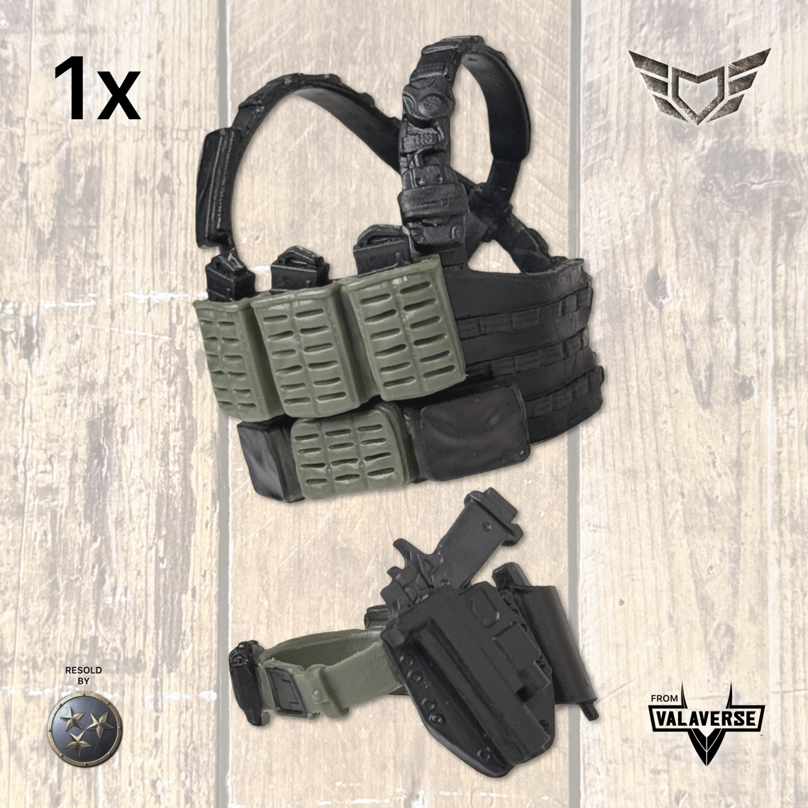 Valaverse ACTION FORCE | 1x TFG VEST + BELT w/ Pistol & 3x Mags