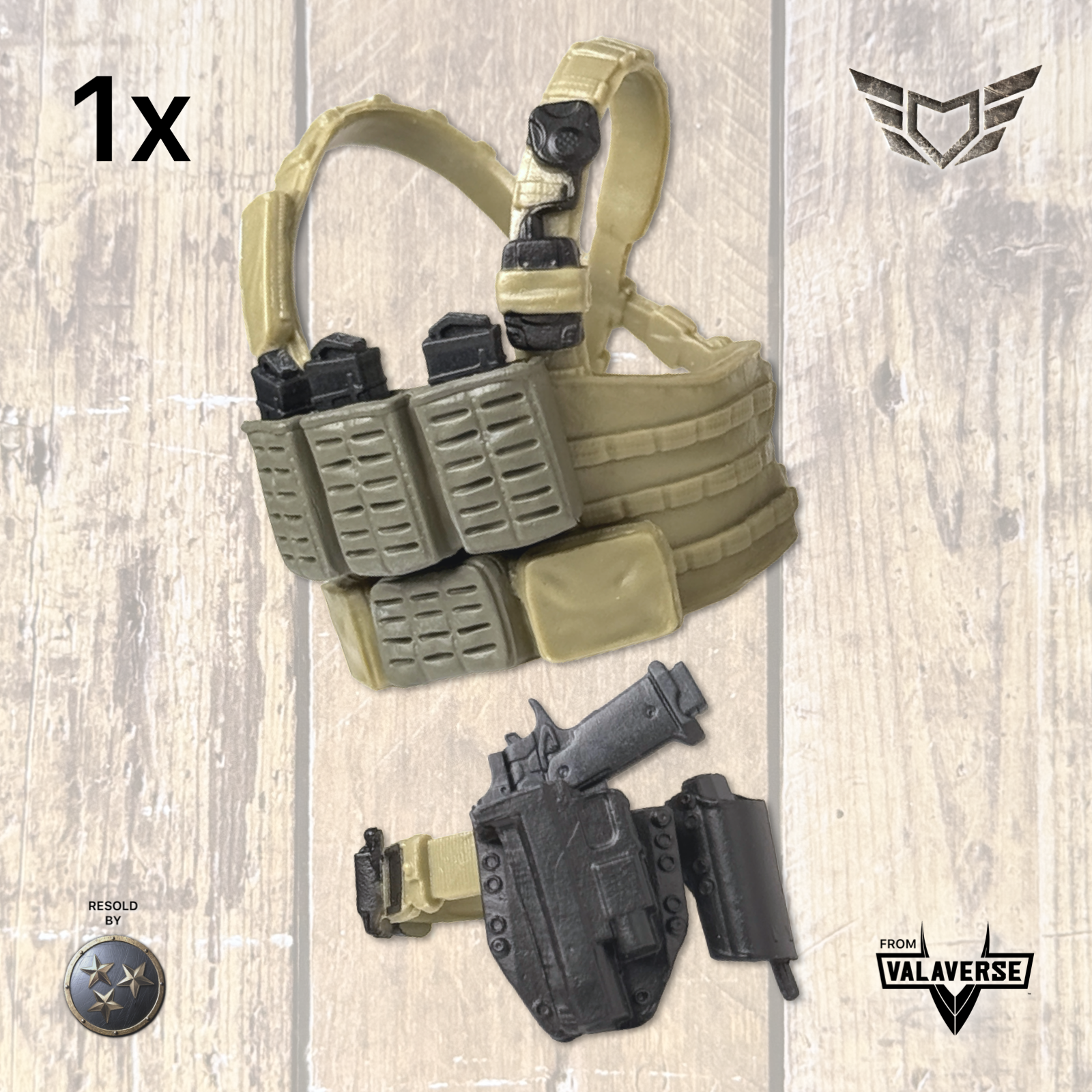 Valaverse ACTION FORCE | 1x TFG VEST + BELT w/ Pistol & 3x Mags