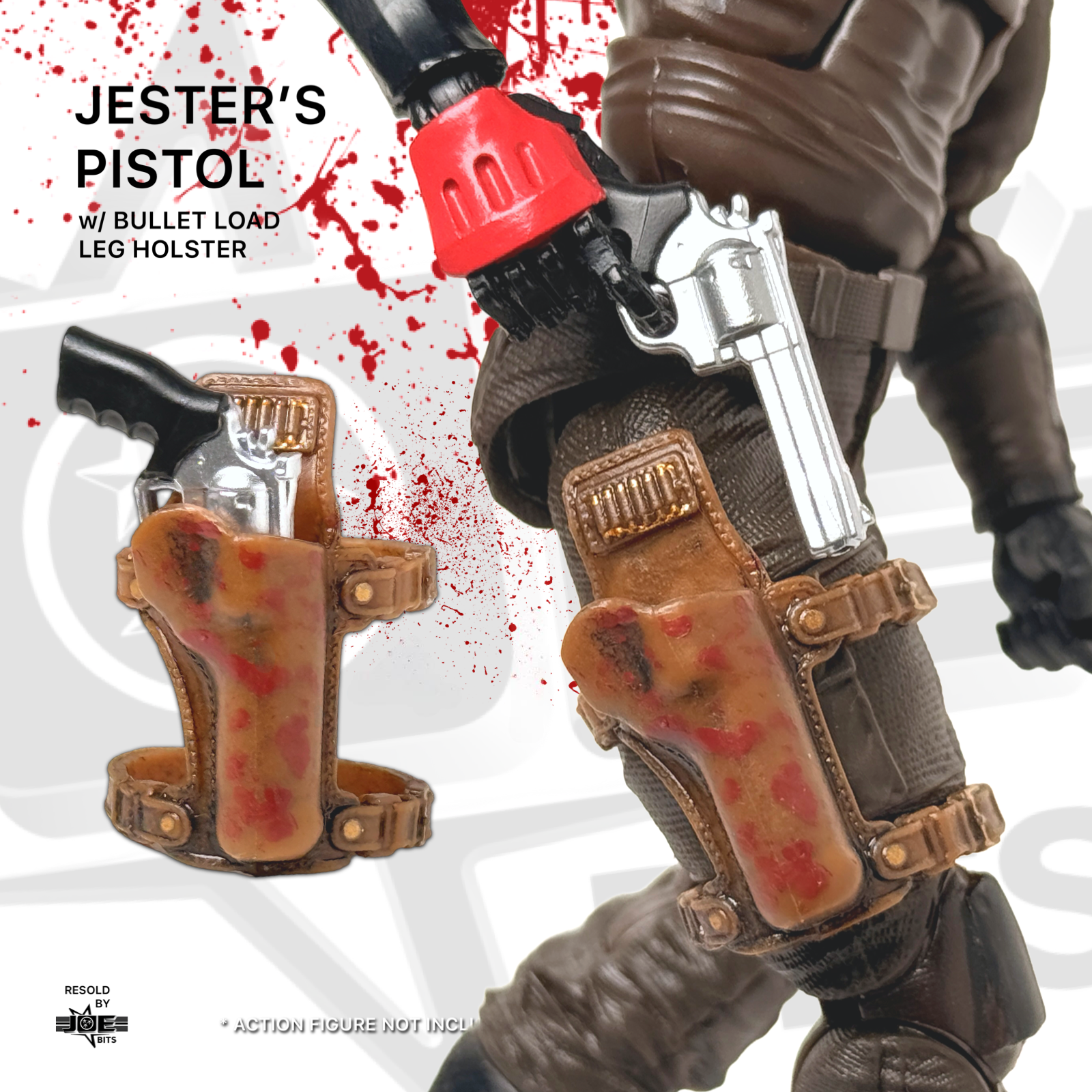 Valaverse ACTION FORCE | Jester's PISTOL w/ Bloodstained Leg Holster