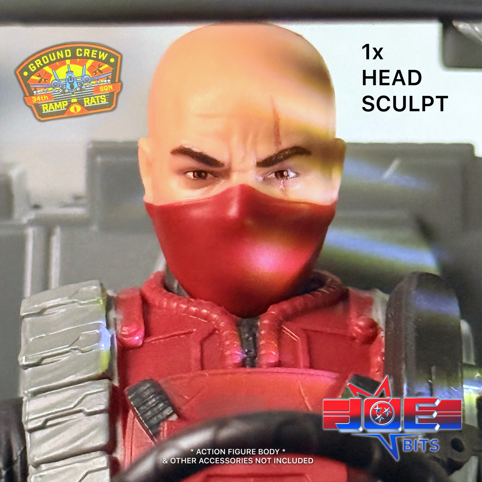 G.I. JOE Classified # 195 | Cobra Ramp Rat RED MASK HEAD Sculpt