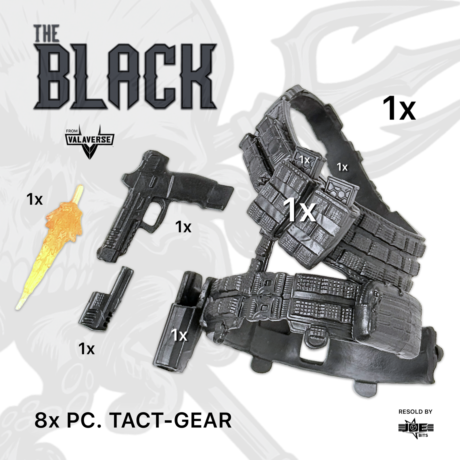 Valaverse THE BLACK | Ocular Serpent's 8x PC. TACT-GEAR