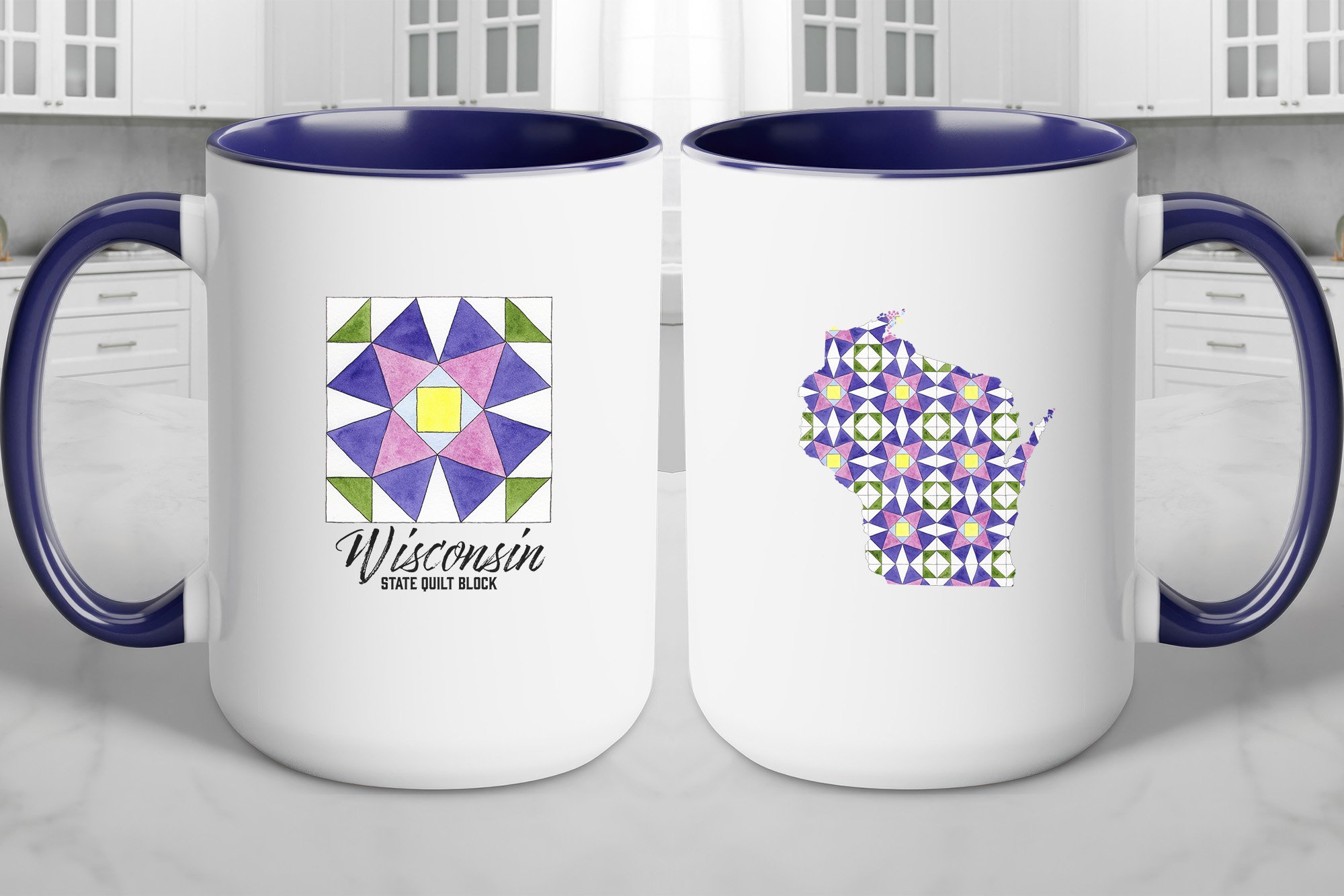 Wisconsin 15 oz Ceramic mug Blue handle.jpg